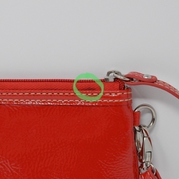 Nine West Red Vegan Patent Leather Wristlet/Clutch - Picture 2 of 7